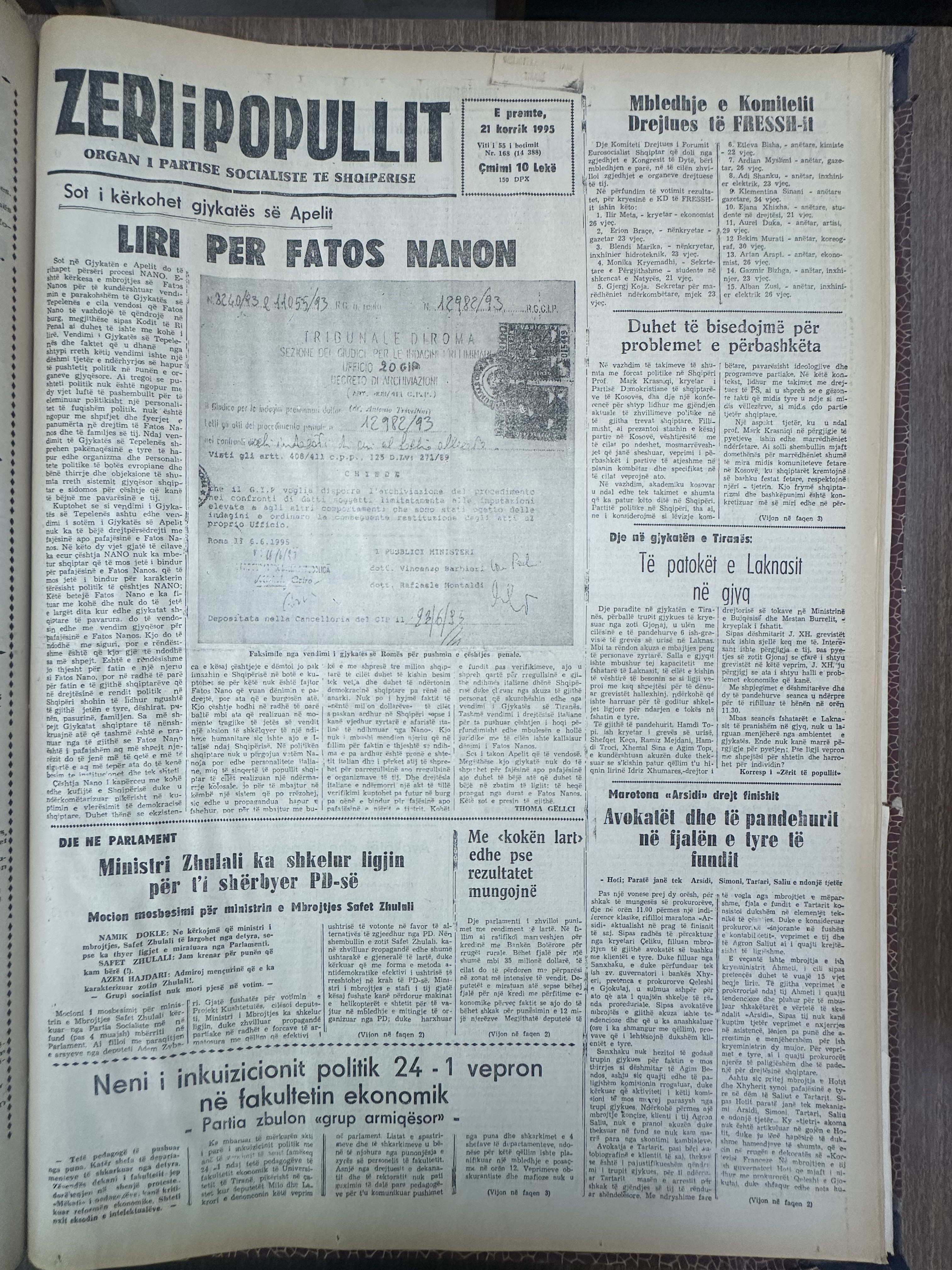 Zëri i Popullit 1995-07-21